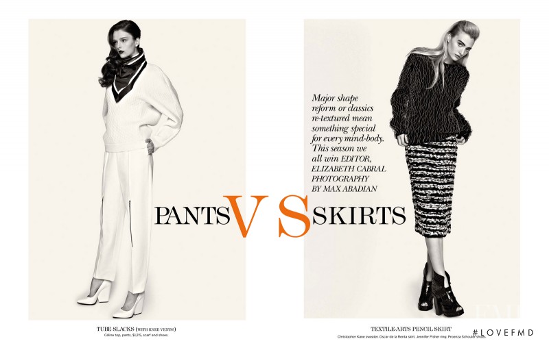 Addison Gill featured in Pants Vs Skirts, November 2012
