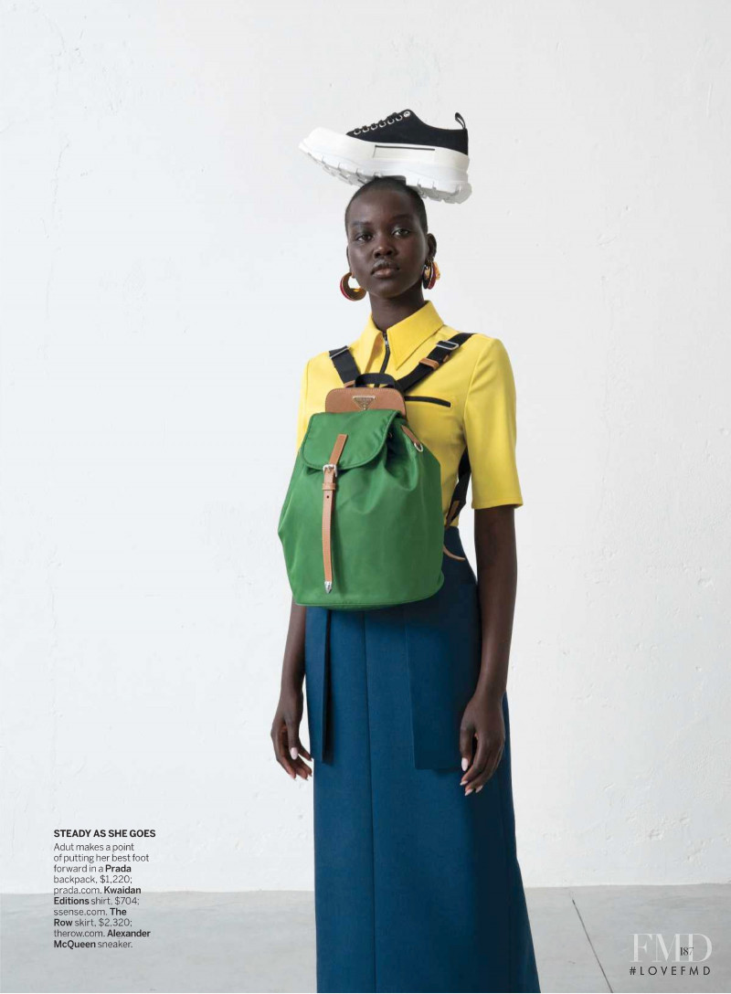 Adut Akech Bior featured in Bag of Tricks, December 2019