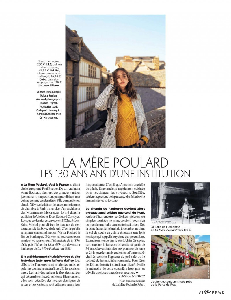 Carolina Sanchez featured in Mont Et Merveilles, September 2018