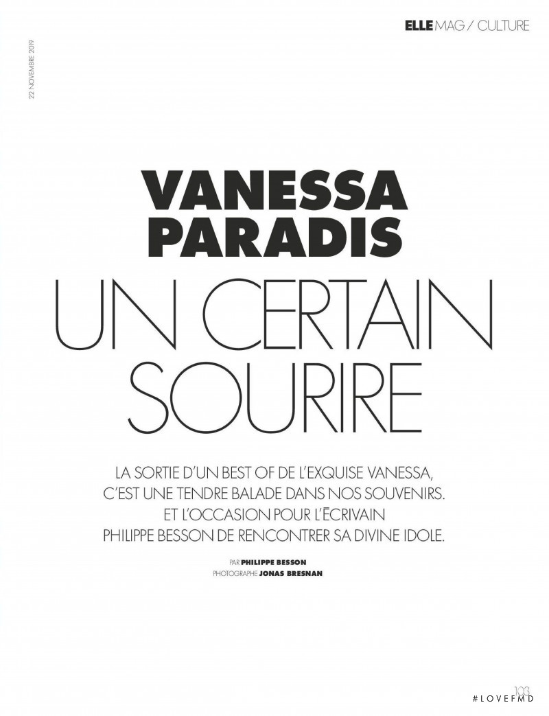 Vanessa Paradis, November 2019