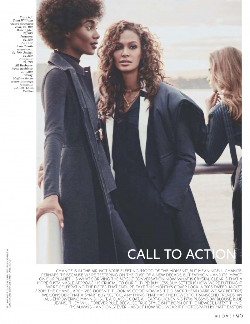 Joan Smalls featured in Work Up, January 2020