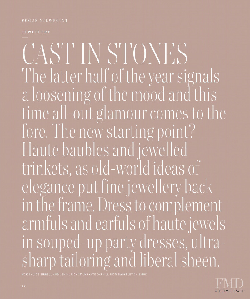 Cast In Stones, November 2019