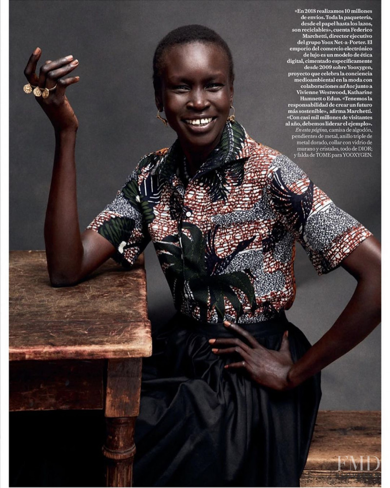 Alek Wek featured in Modelos de Compromiso, January 2020