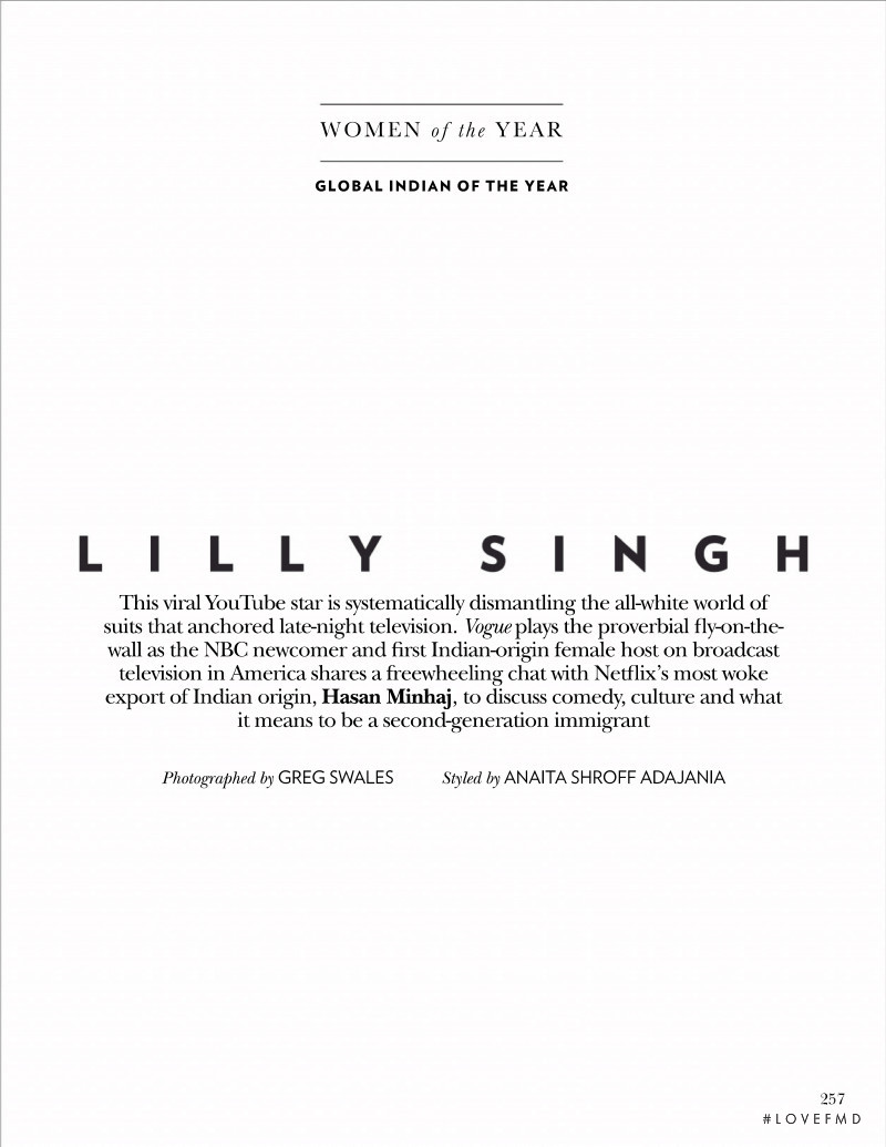 Lilly Singh, November 2019