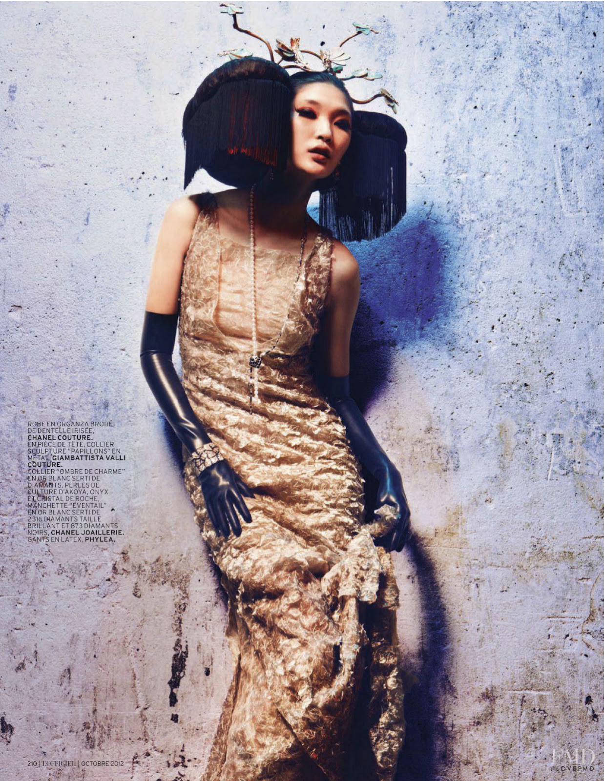 Extreme Couture in L'Officiel France with Emma Xie wearing Giambattista ...
