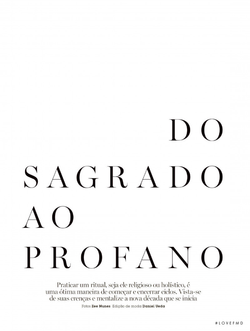 Do Sagrado Ao Profano, December 2019