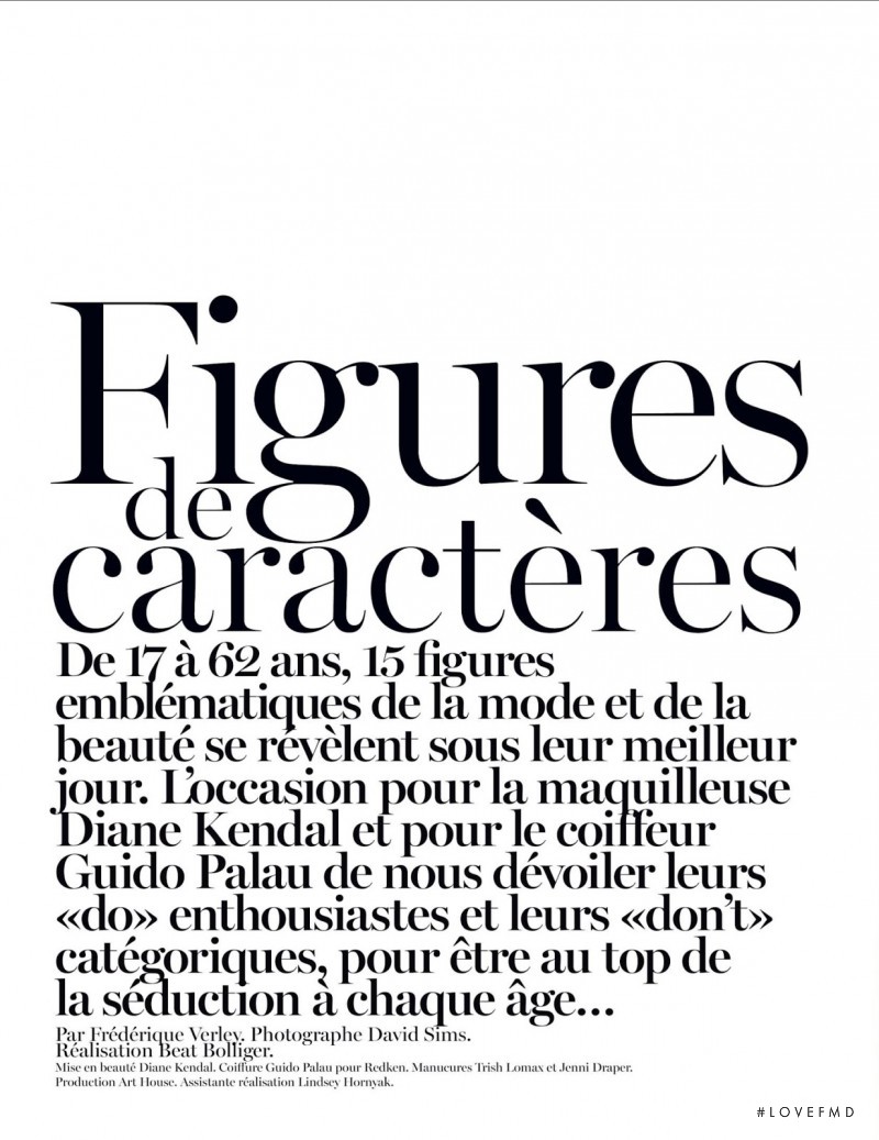 Figures De Caractères, November 2012