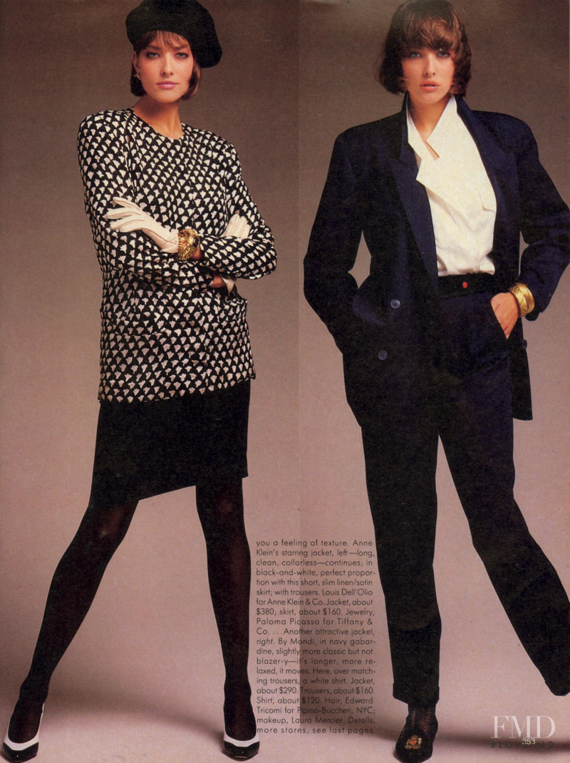 Talisa Soto featured in A Strong Sense of Ease/Vogue Patterns, December 1985