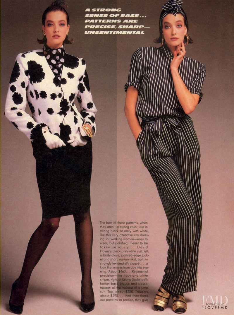 Cecilia Chancellor featured in A Strong Sense of Ease/Vogue Patterns, December 1985