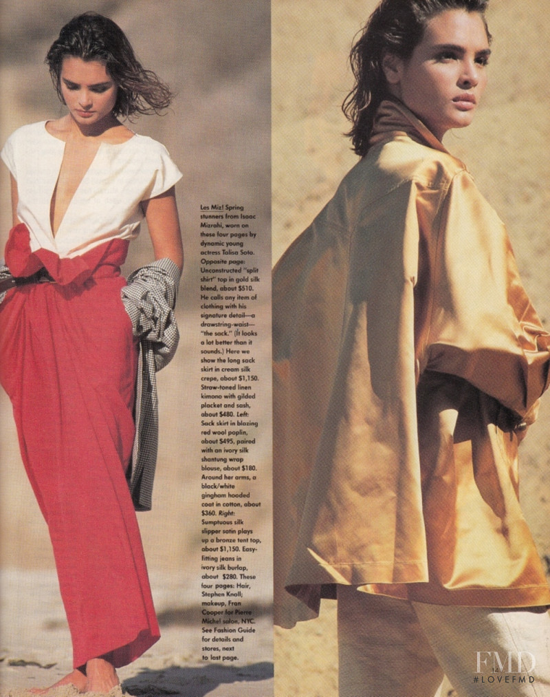 Talisa Soto featured in Shaped & Draped, February 1989