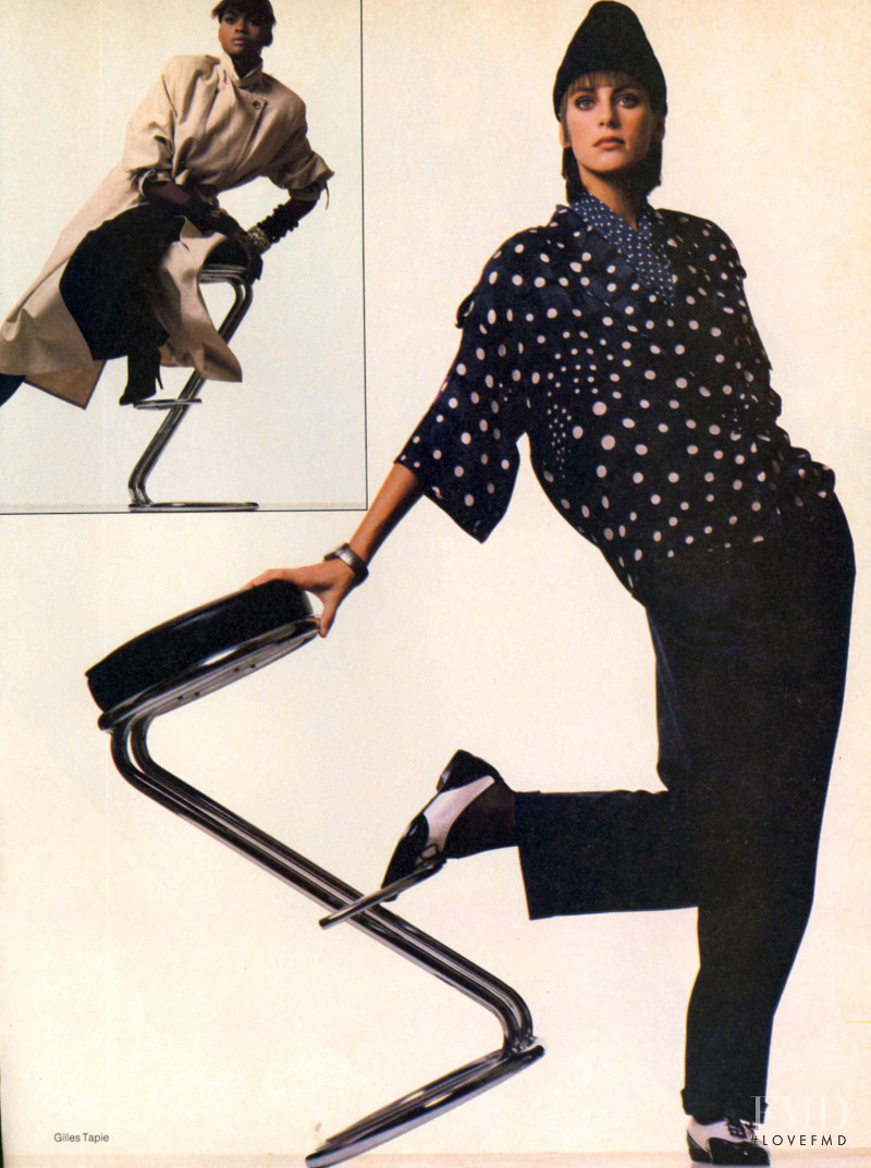 Karen Alexander featured in A New Reality - Daytime Dressing With a Different Impact, February 1985