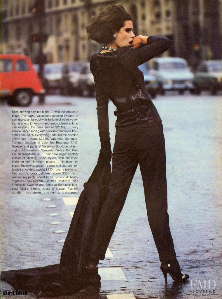 Talisa Soto featured in The Knitting Edge, August 1983