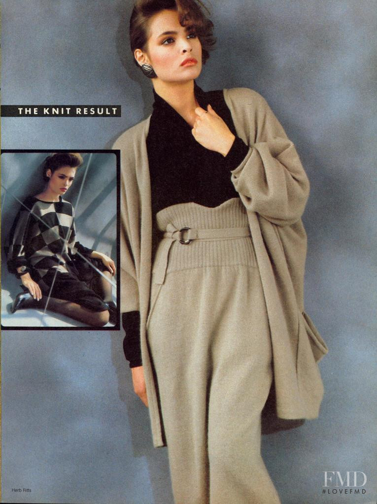 Talisa Soto featured in The Knit Result, July 1983