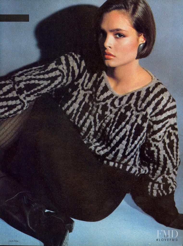 Talisa Soto featured in The Knit Result, July 1983