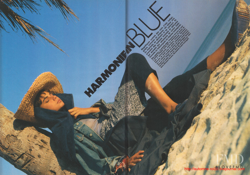 Talisa Soto featured in Harmonie in blue, July 1986