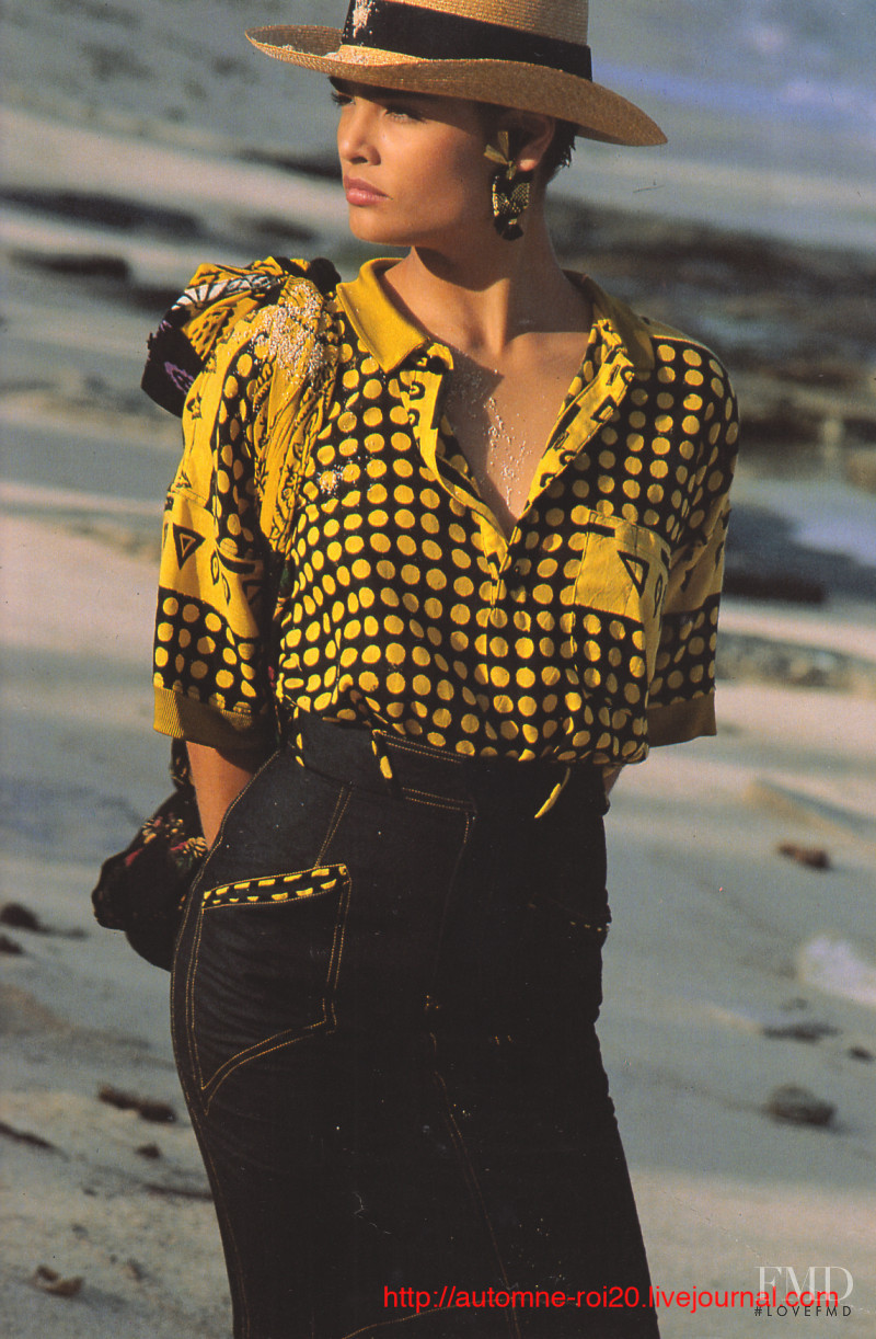 Talisa Soto featured in Les nouveaux patchworks par Peter Kea, June 1987