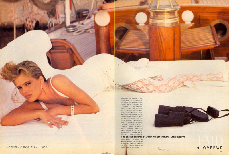 Renee Simonsen featured in A Real Change of Pace - the News for Resort, December 1982