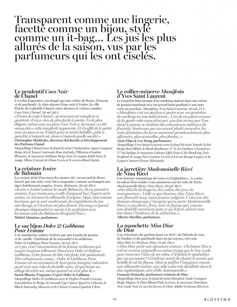 Vapeurs De Chic, November 2012