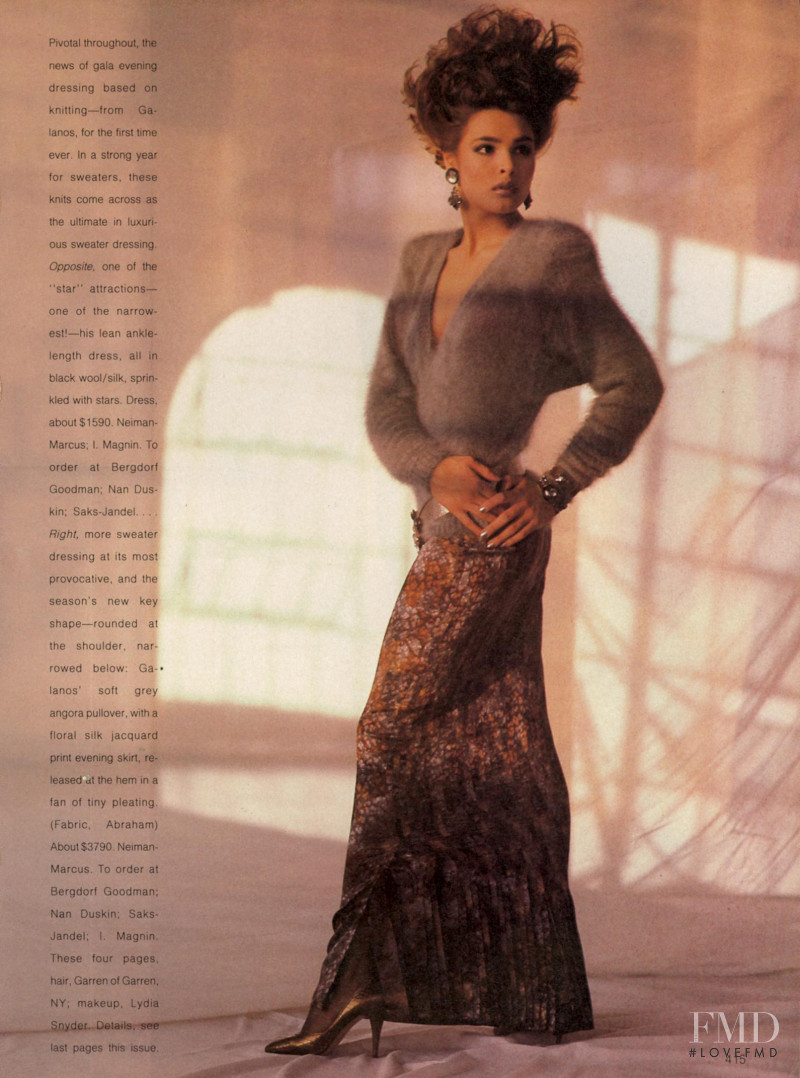 Talisa Soto featured in Galanos by Night, November 1983