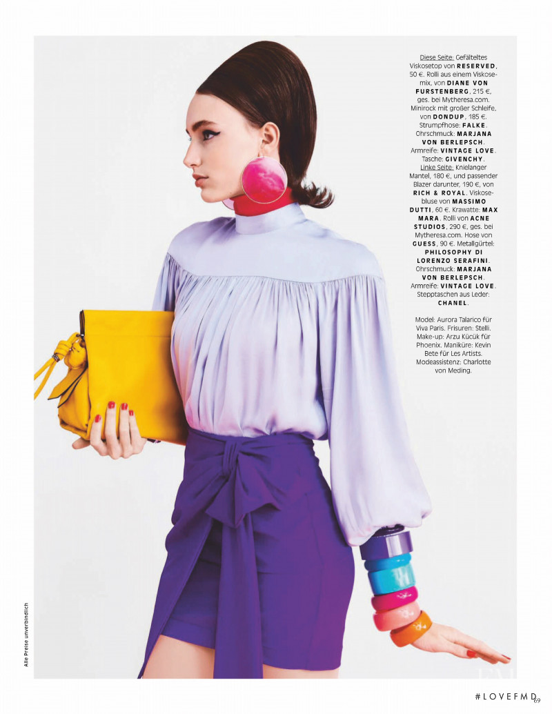 Aurora Talarico featured in En Vogue, March 2020