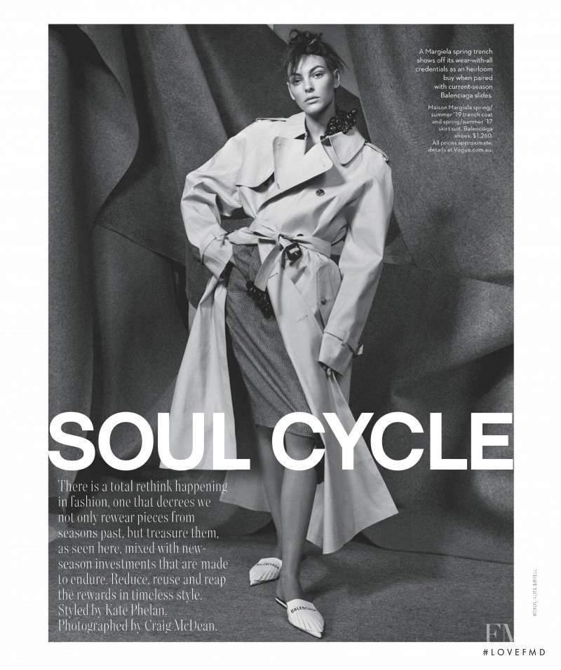 Vittoria Ceretti featured in Soul Cycle, February 2020