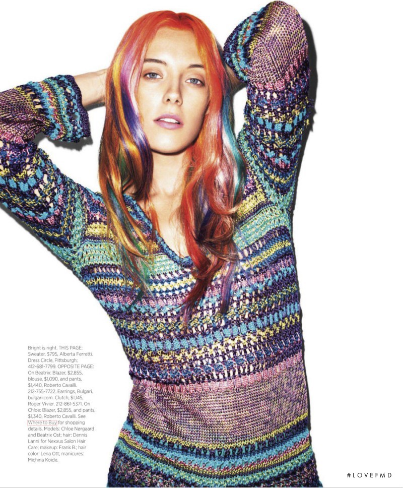 Chloe Norgaard featured in In Living Color, November 2012