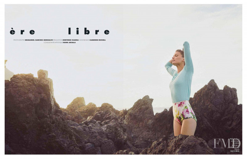 Cameron Russell featured in Ere Libre, February 2020