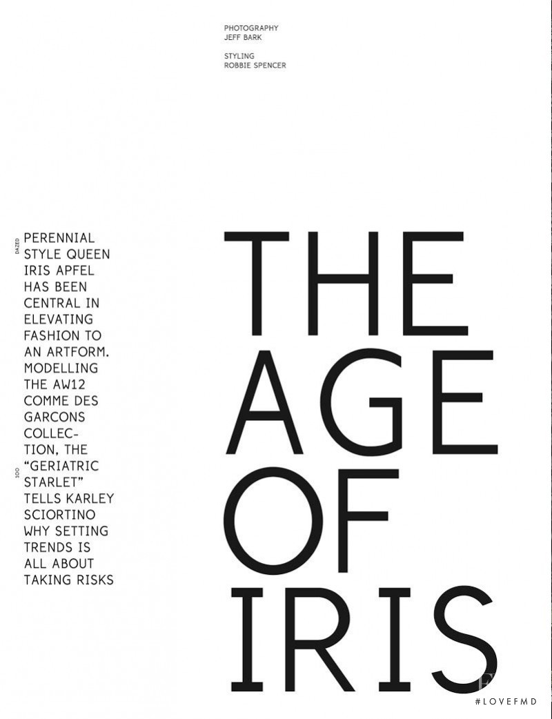 The Age Of Iris, November 2012