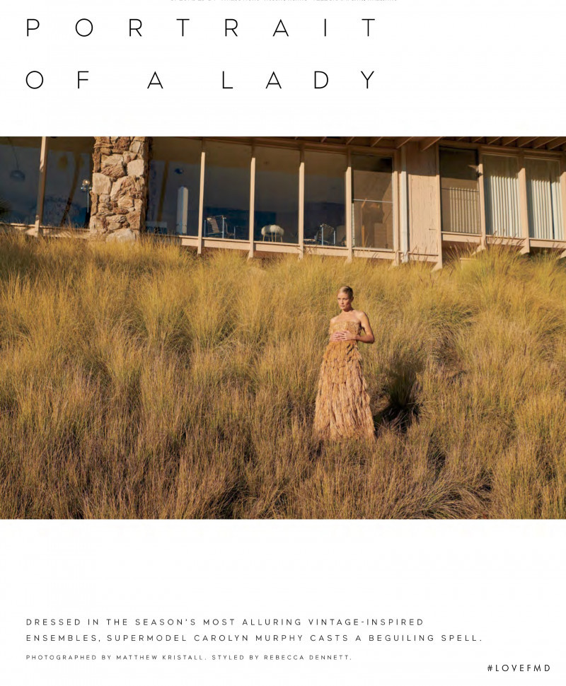 Carolyn Murphy featured in Portrait of a Lady, March 2020