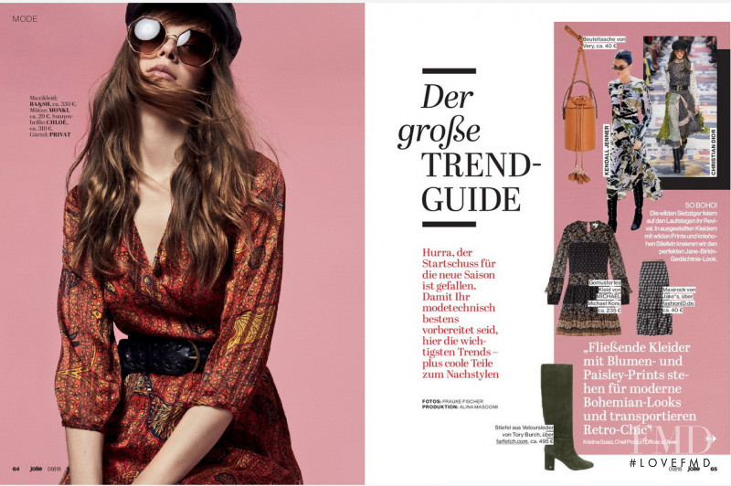 Giedre Sekstelyte featured in Der große Trendguide, September 2018