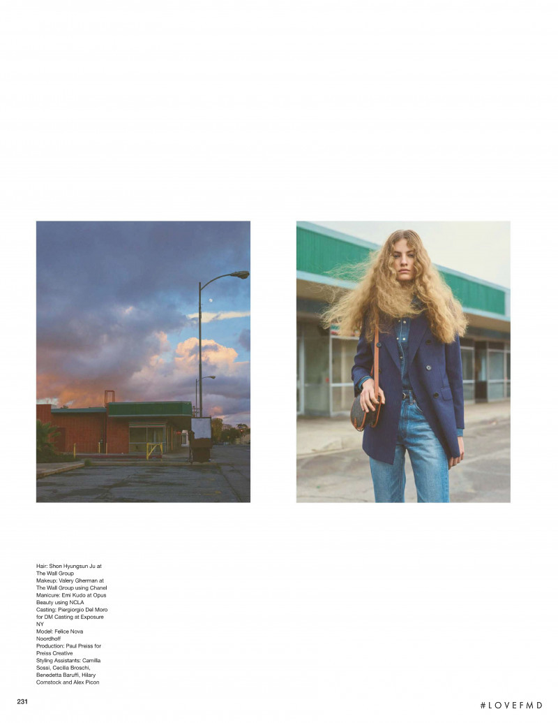 Felice Noordhoff featured in A Rendezvous In Denim, February 2020