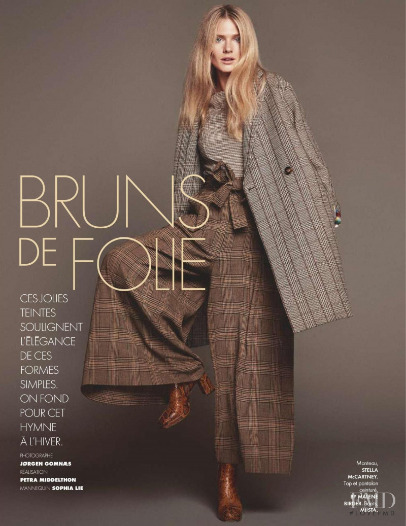 Sophia Lie featured in Bruns De Folie, January 2020