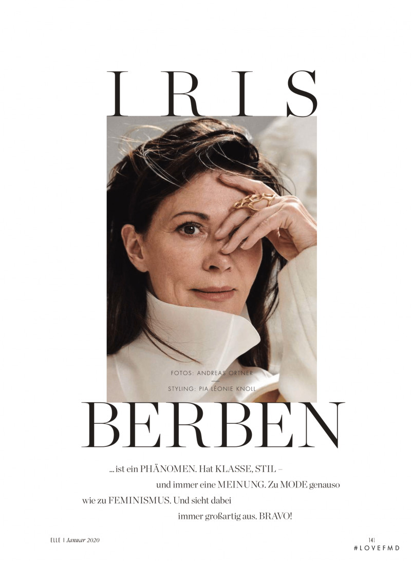 Iris Berben, January 2020