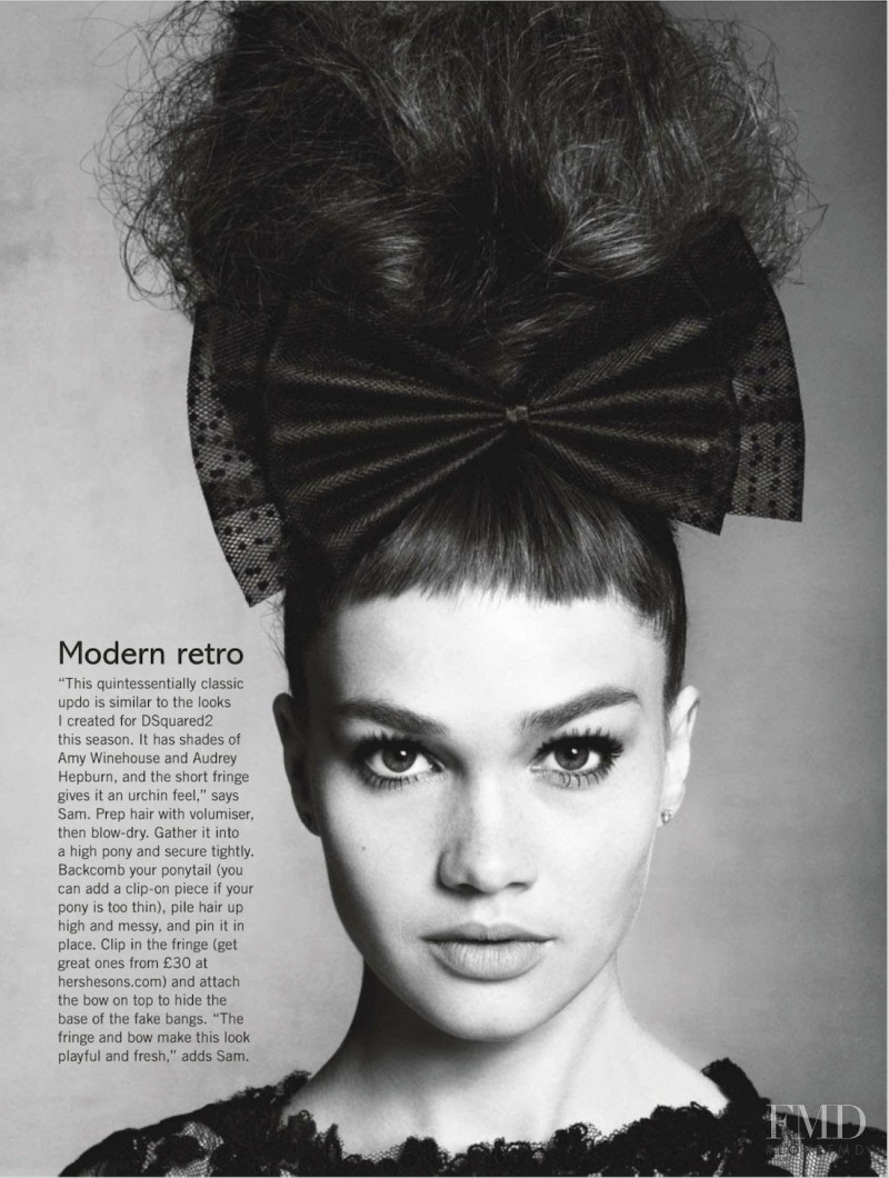 Lena Lomkova featured in The New Rules Of Evening Hair, December 2012