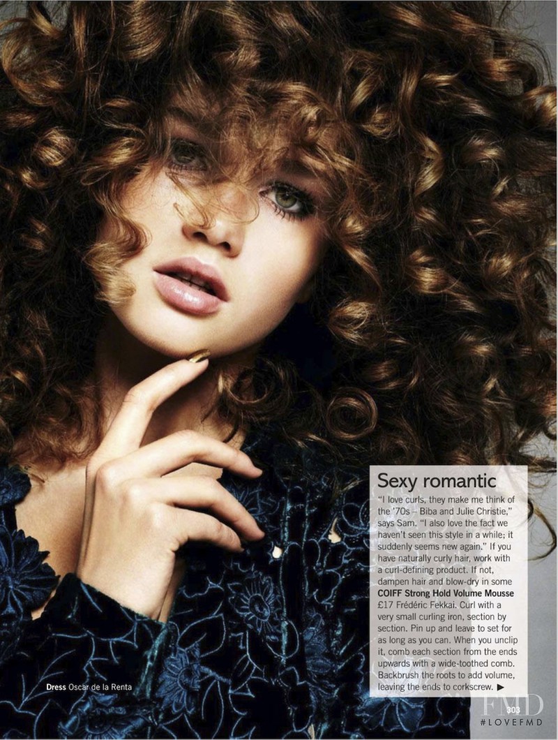 Lena Lomkova featured in The New Rules Of Evening Hair, December 2012