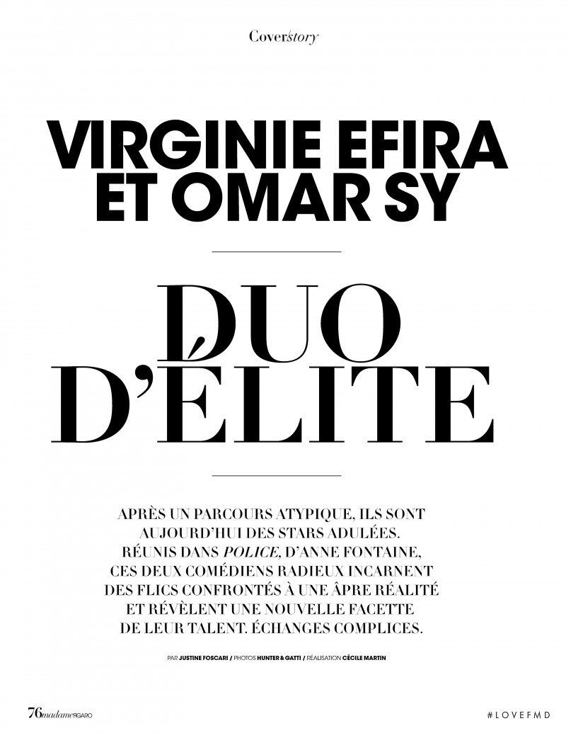 Virginie Efira et Omar Sy Duo D\'elite, March 2020