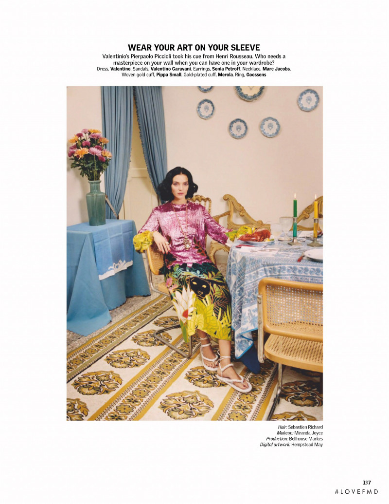 Mariacarla Boscono featured in Living Her Best Life, April 2020