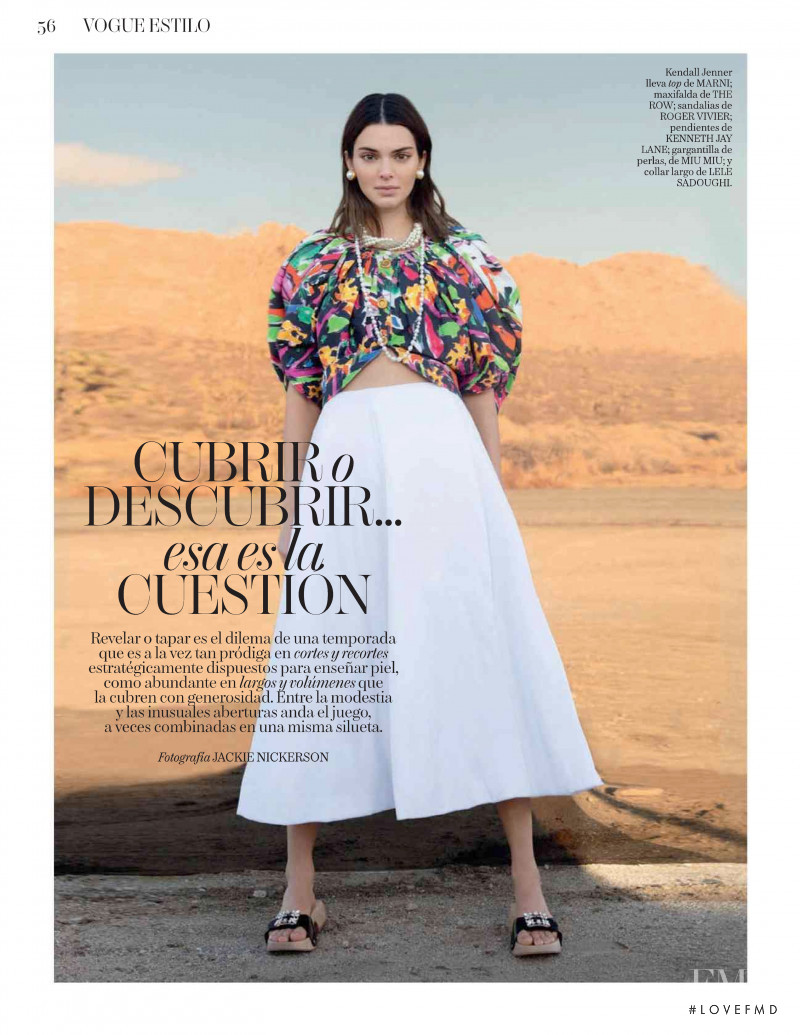 Kendall Jenner featured in Cubrir o Descubrir ..., April 2020