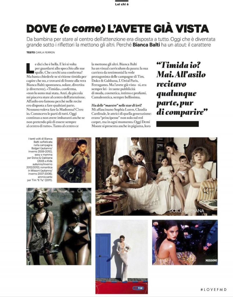 Bianca Balti featured in Cinquanta Sfumature Di Fascino, November 2012