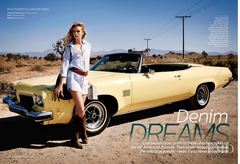 Emily Effy Harvard featured in Denim Dreams, September 2014