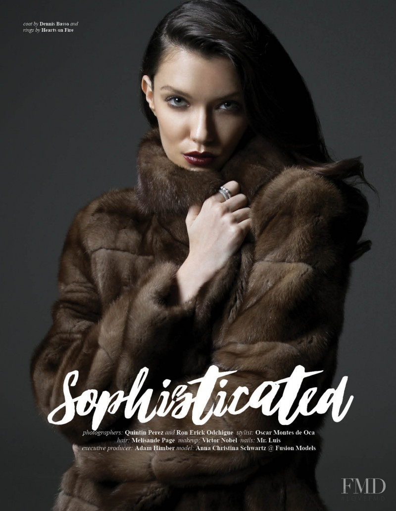 Anna Christina Schwartz featured in Sophisticated, January 2018