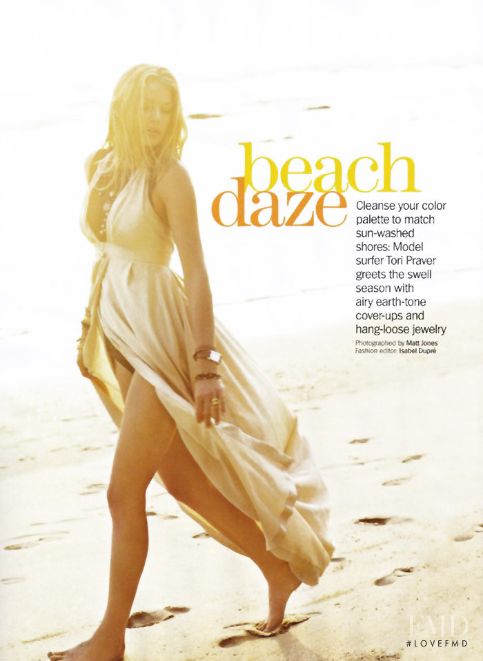 Tori Praver featured in Beach Daze, June 2010