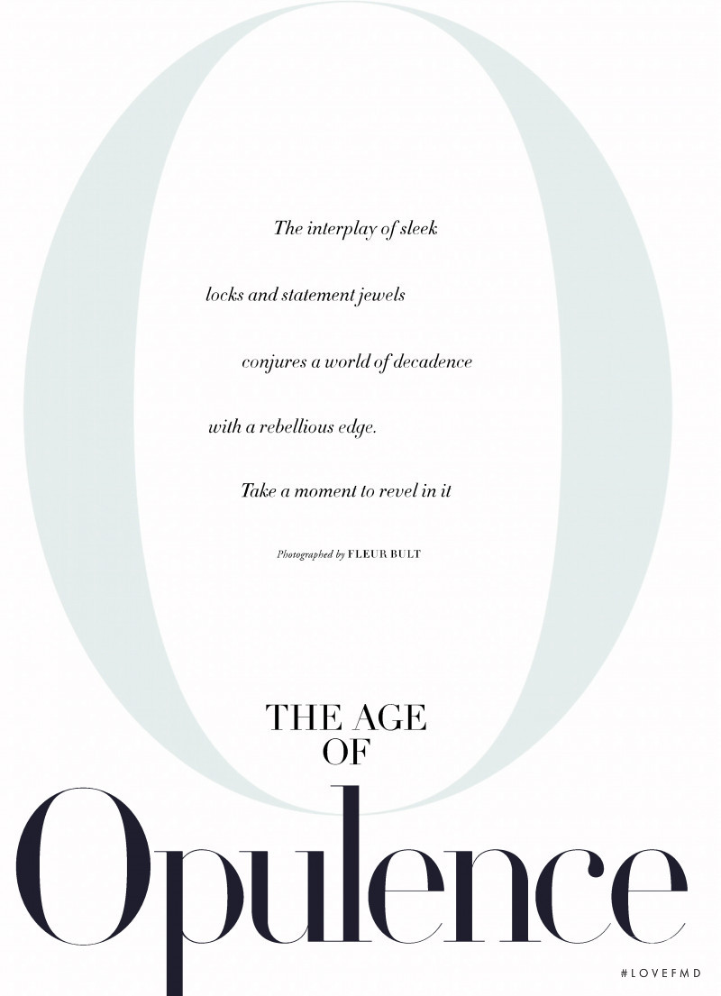 The Age Of Opulence, April 2020