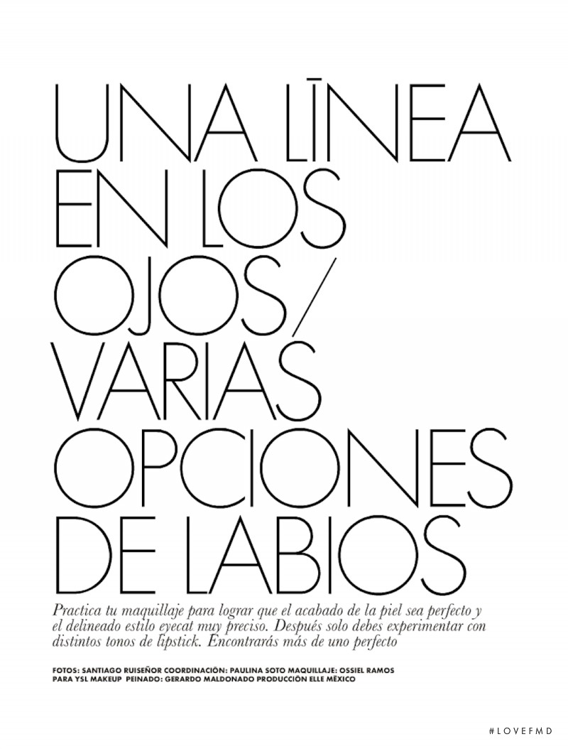 Una Línea En Los Ojos / Varias Opciones De Labios, November 2012