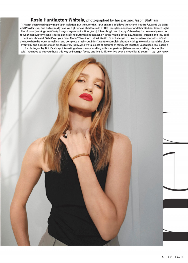 Rosie Huntington-Whiteley featured in Where the heart is, June 2020