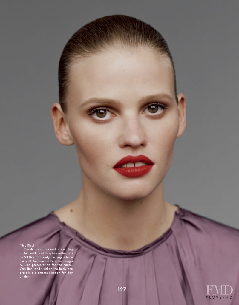 Lara Stone featured in Autumn Leaves, September 2012