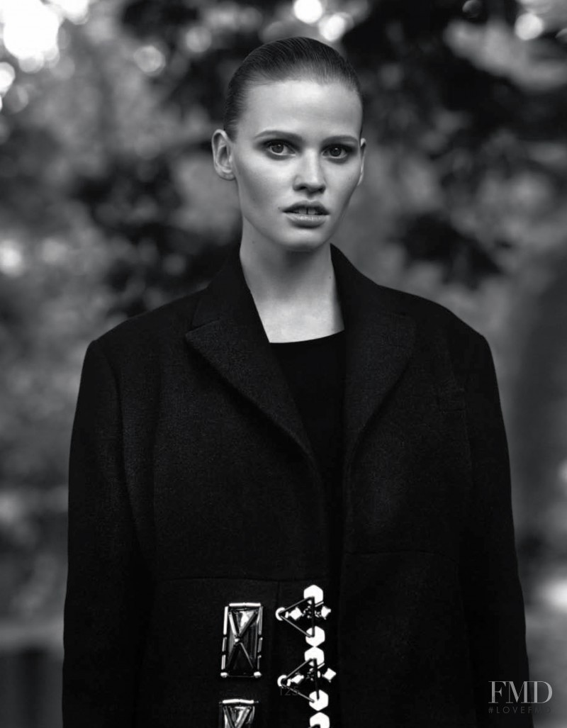 Lara Stone featured in Autumn Leaves, September 2012