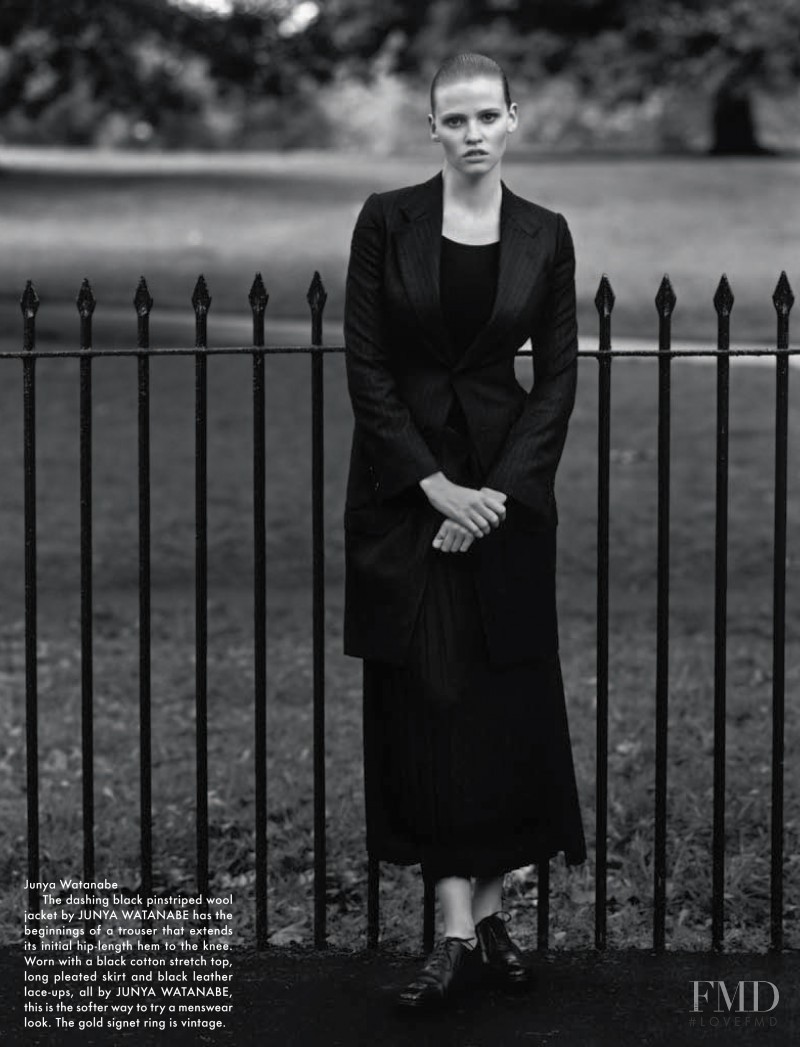 Lara Stone featured in Autumn Leaves, September 2012