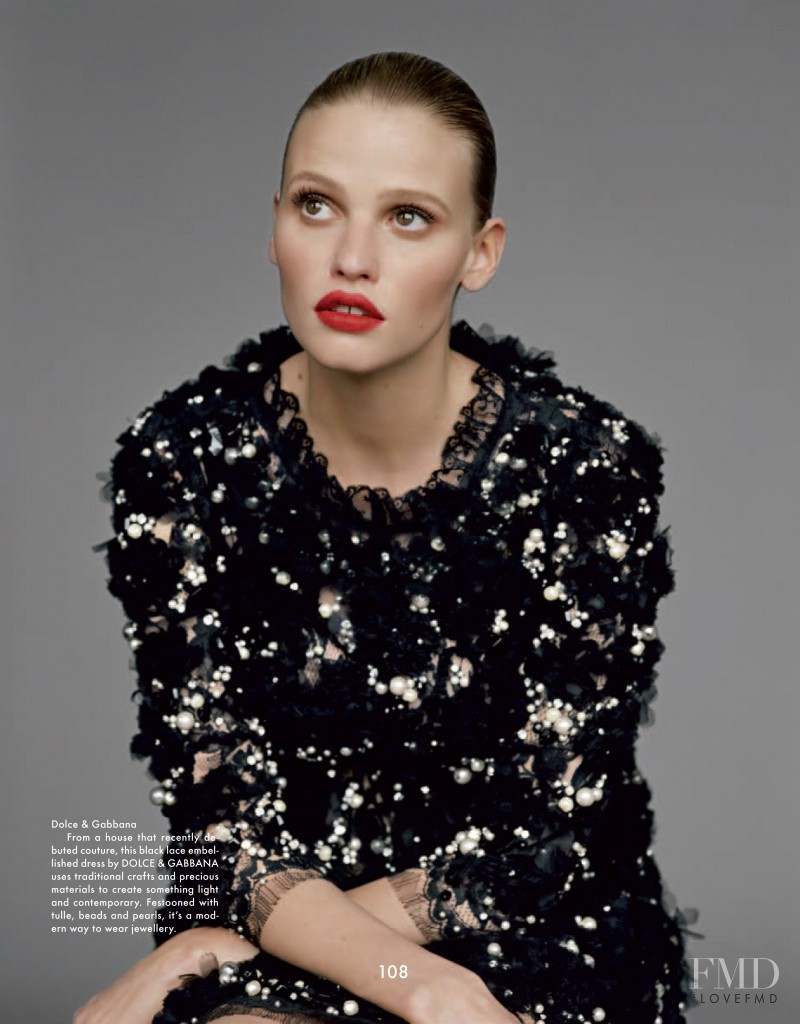 Lara Stone featured in Autumn Leaves, September 2012