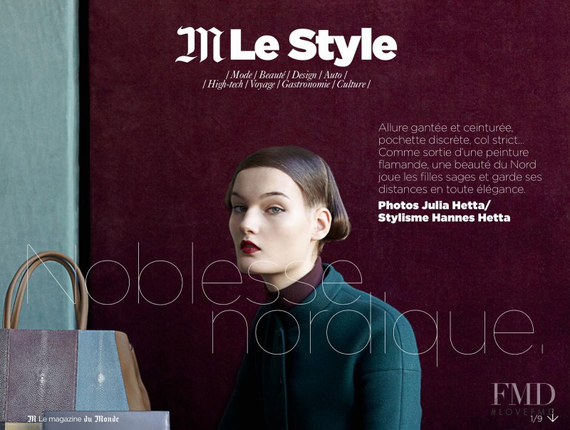 Kirsi Pyrhonen featured in Noblesse Nordique, November 2012